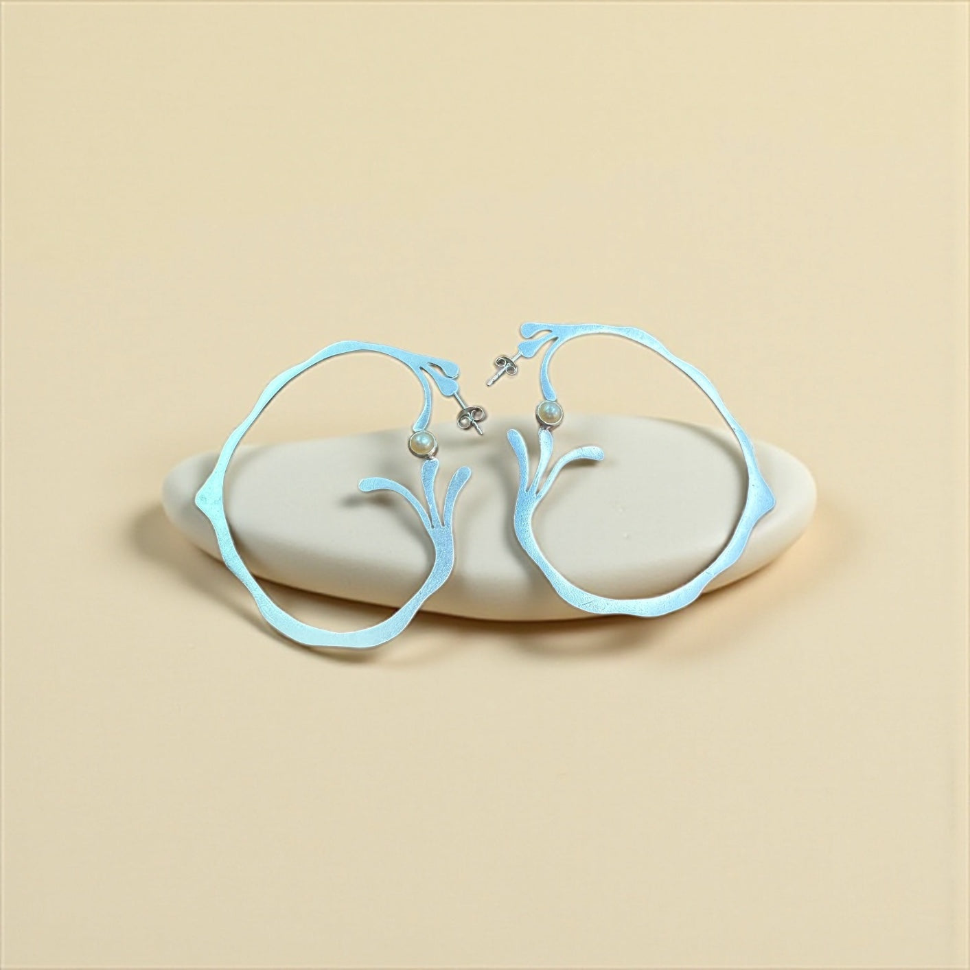 Heart Inspired Earring with Pearl