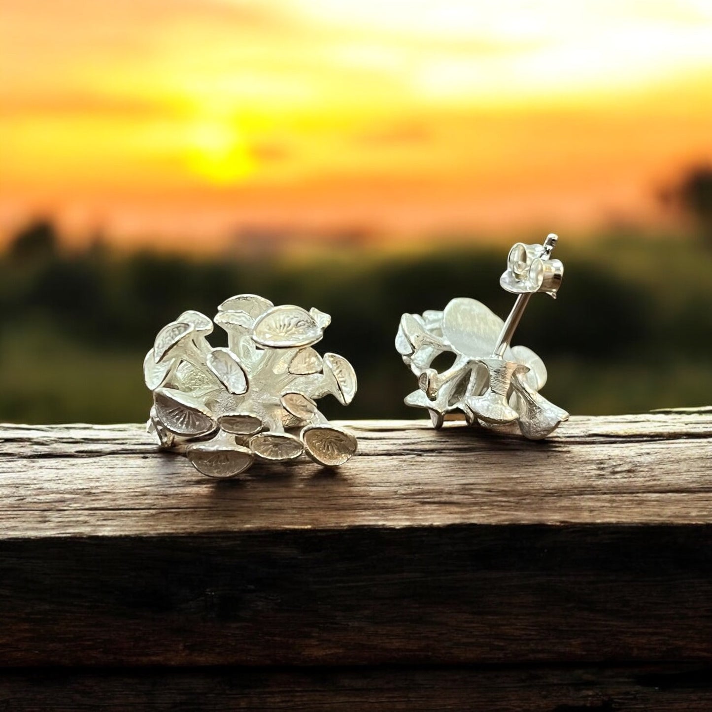 Coral Flower Earring